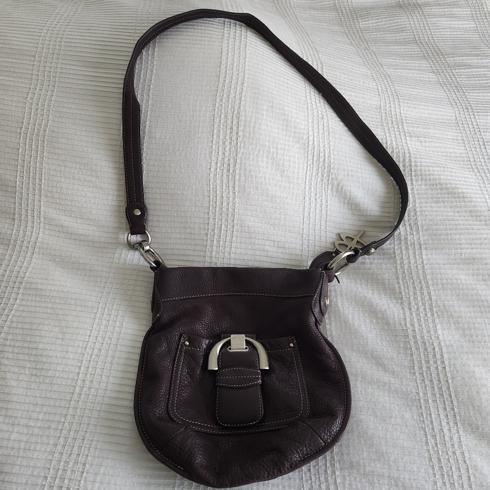 B. Makowsky Brown Leather Crossbody
